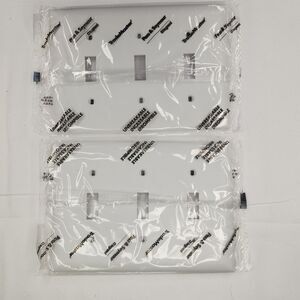 2-WHITE SWITCH Cover Wall plate ELECTRIC PASS & SEYMOUR UNBREAKABLE TP3-W TRIPLE